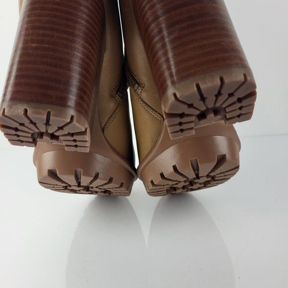 Naturalizer Lyra Boots Leather Buckle Lug Sole Heel Booties Size 10 - Picture 9 of 16